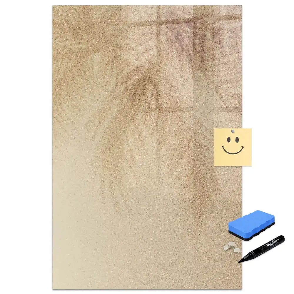 Tableau blanc magnétique effaçable à sec motif feuilles de palmier
