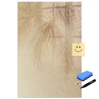 Tableau blanc magnétique effaçable à sec motif feuilles de palmier