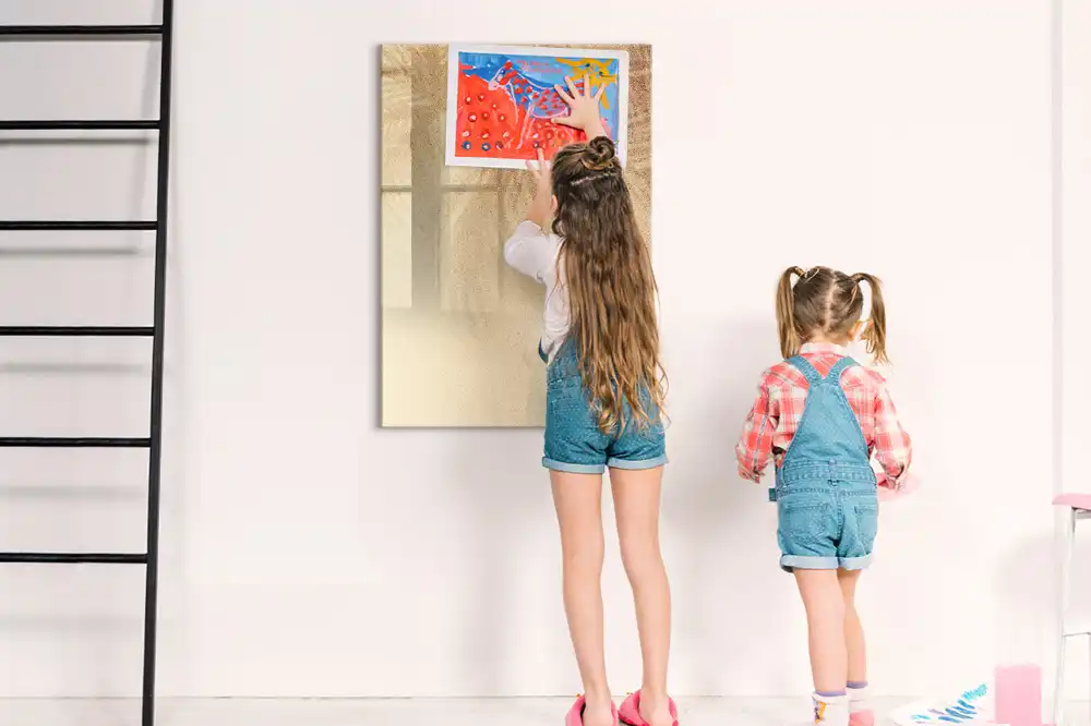 Tableau blanc magnétique effaçable à sec motif feuilles de palmier