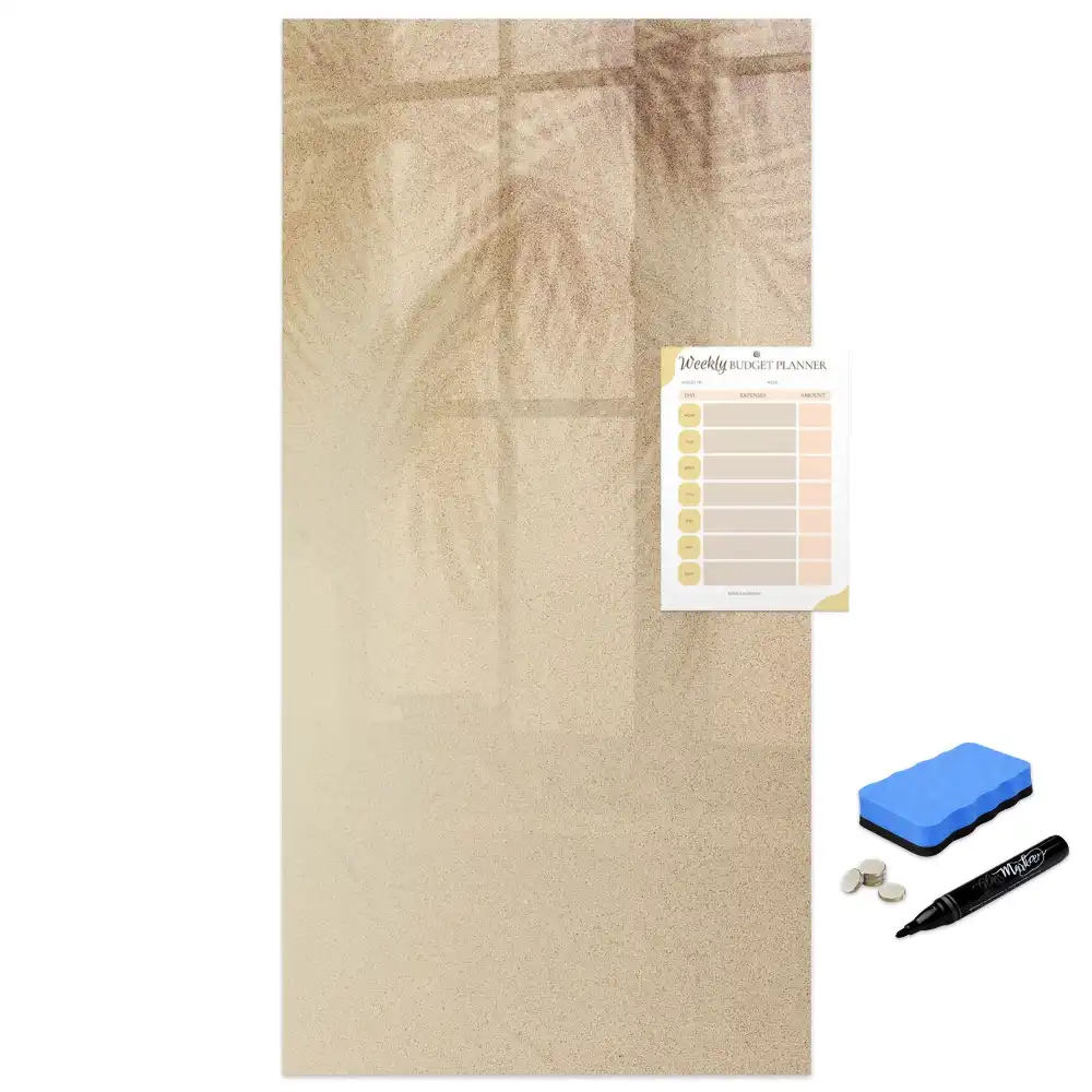 Tableau blanc magnétique effaçable à sec motif feuilles de palmier