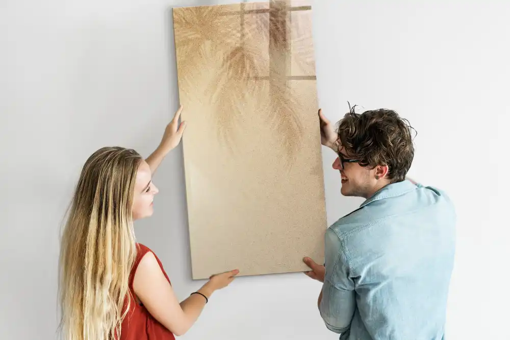 Tableau blanc magnétique effaçable à sec motif feuilles de palmier