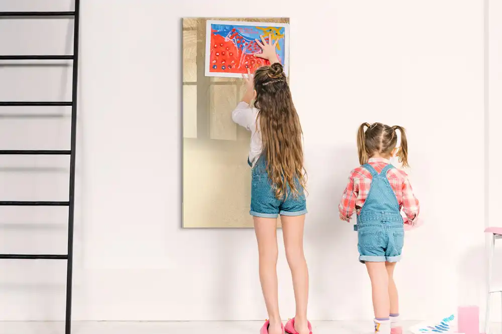 Tableau blanc magnétique effaçable à sec motif feuilles de palmier