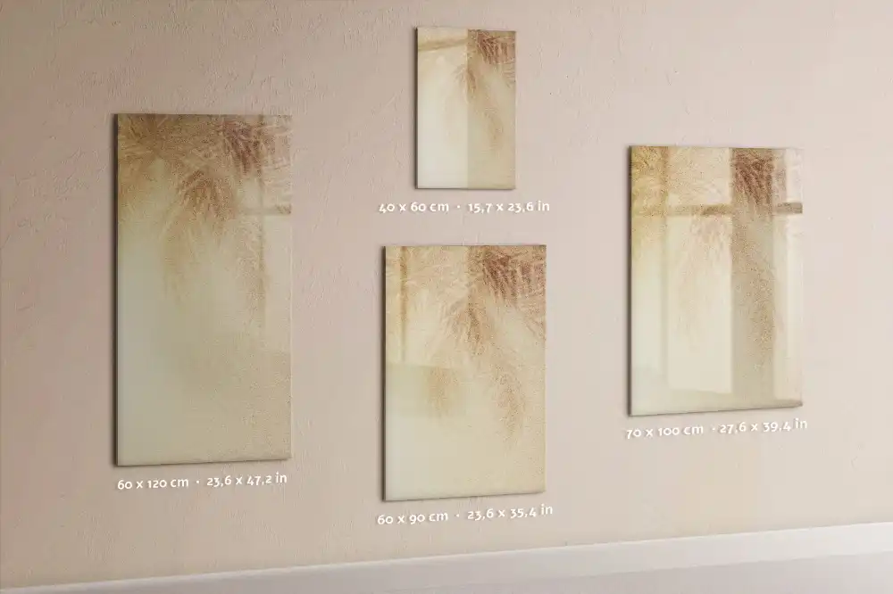 Tableau blanc magnétique effaçable à sec motif feuilles de palmier