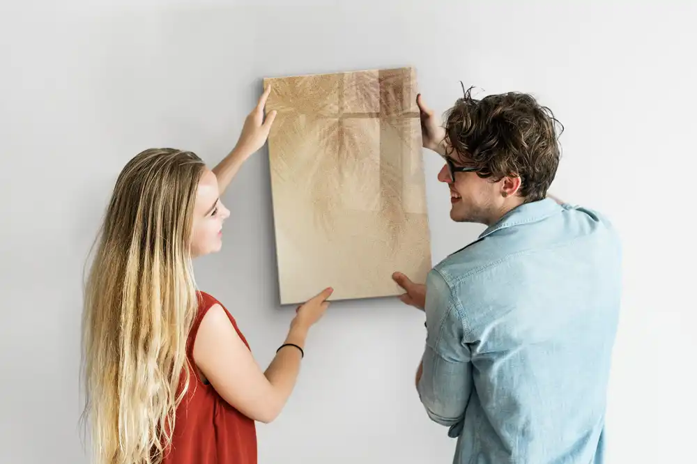 Tableau blanc magnétique effaçable à sec motif feuilles de palmier