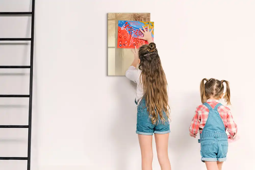 Tableau blanc magnétique effaçable à sec motif feuilles de palmier
