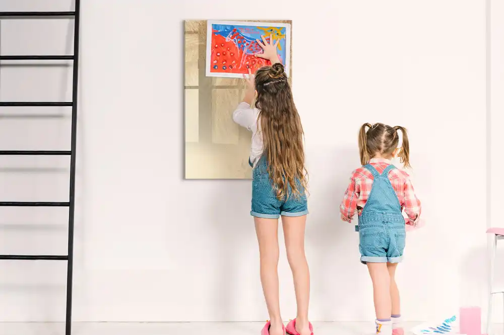 Tableau blanc magnétique effaçable à sec motif feuilles de palmier