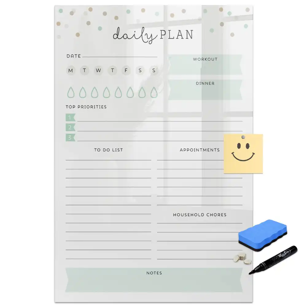 Tableau magnétique effaçable pour programme quotidien