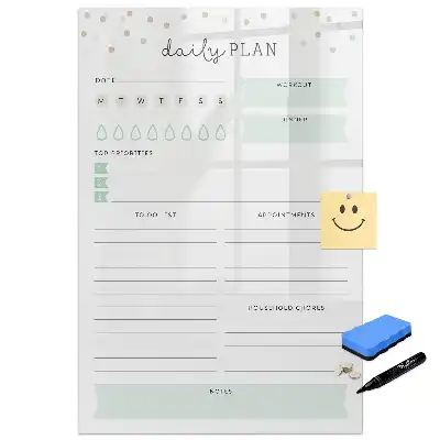 Tableau magnétique effaçable pour programme quotidien