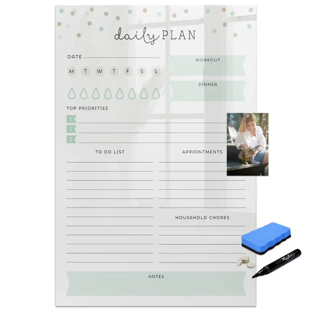 Tableau magnétique effaçable pour programme quotidien