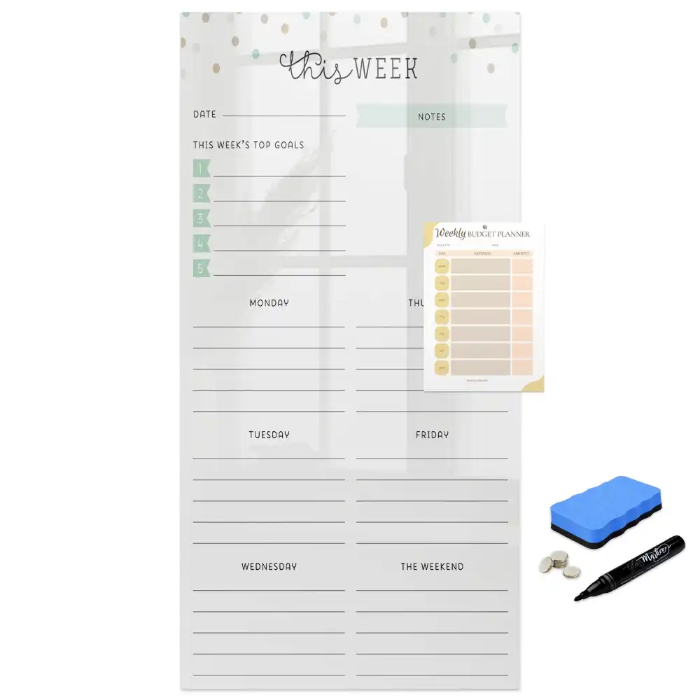 Tableau magnétique pour planning hebdomadaire