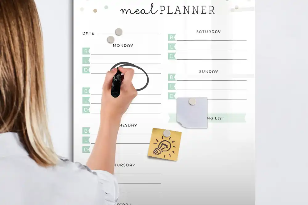 Tableau magnétique pour dessin et planification nutritionnelle