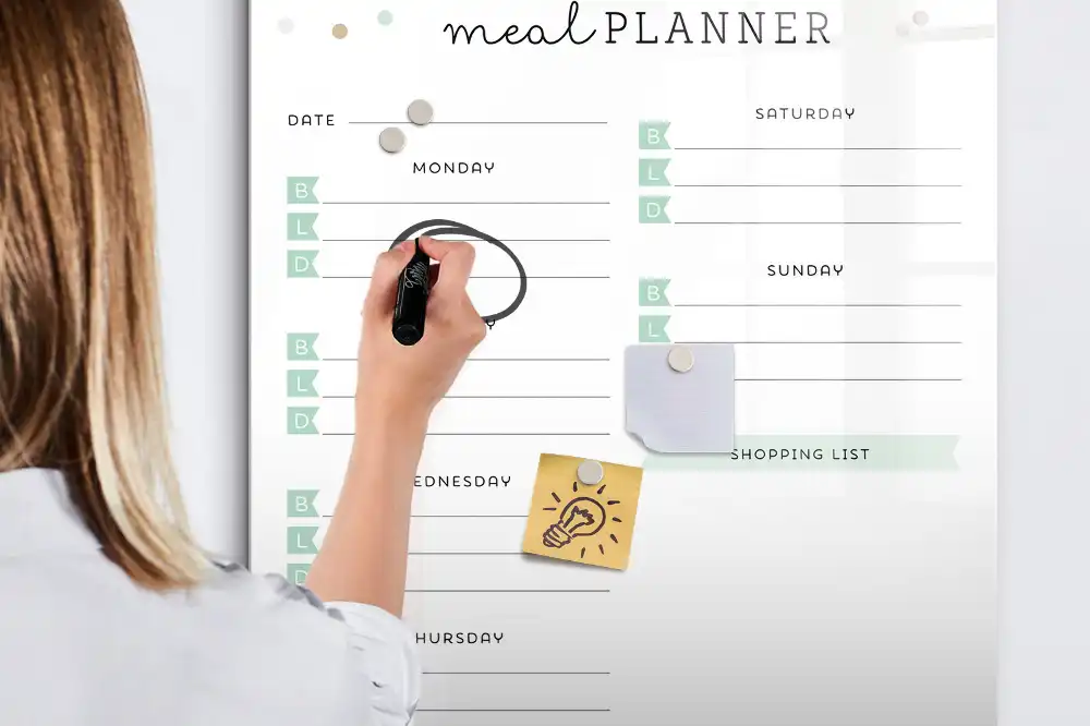 Tableau magnétique pour dessin et planification nutritionnelle
