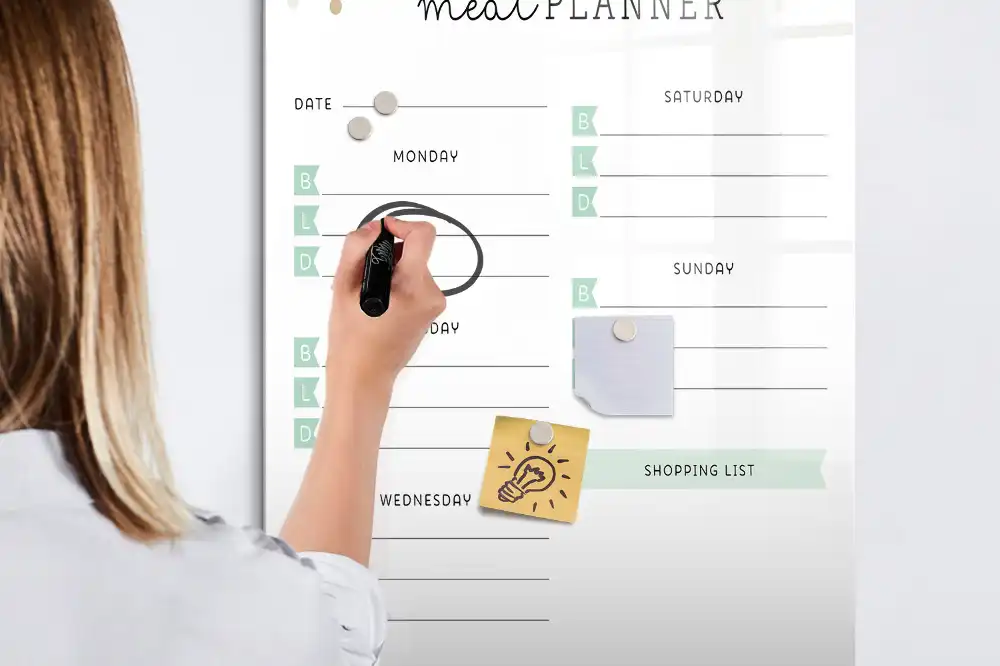 Tableau magnétique pour dessin et planification nutritionnelle