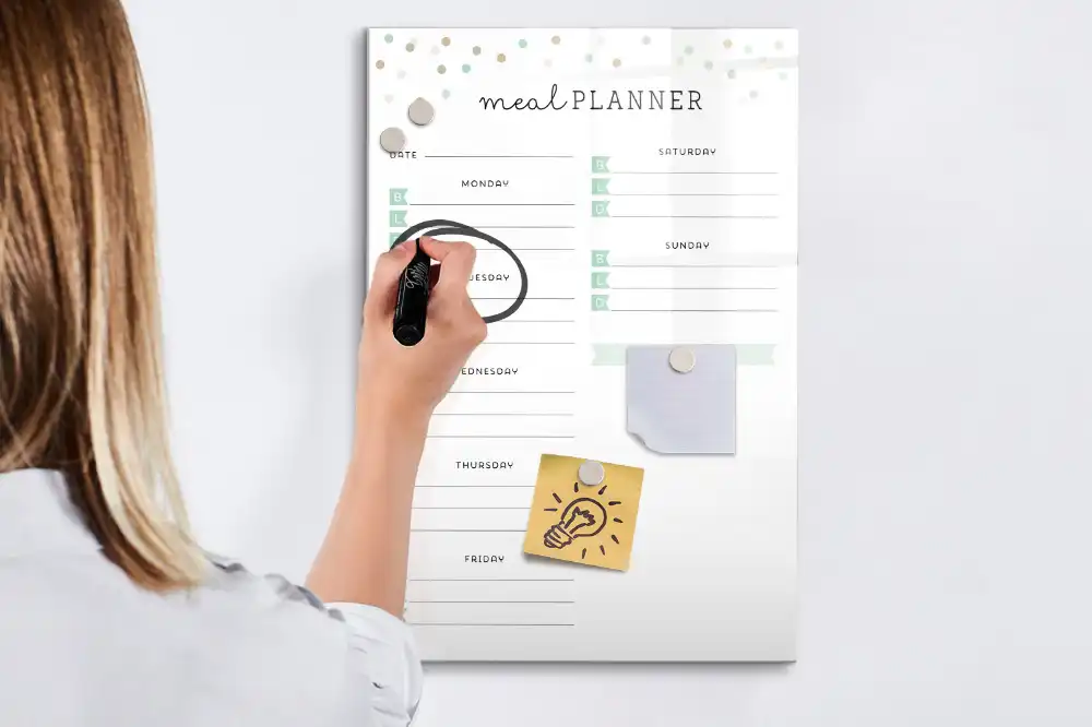 Tableau magnétique pour dessin et planification nutritionnelle