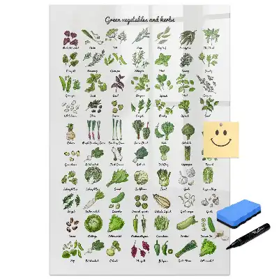 Tableau magnétique éducatif avec feutre sur le thème des légumes du jardin
