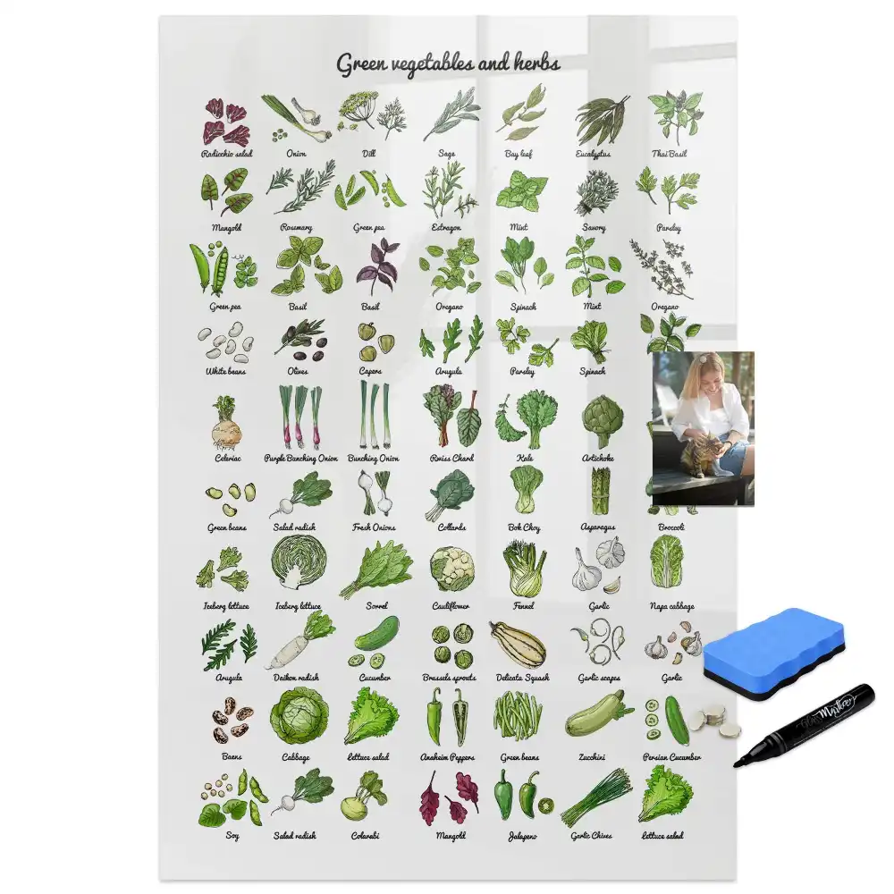 Tableau magnétique éducatif avec feutre sur le thème des légumes du jardin