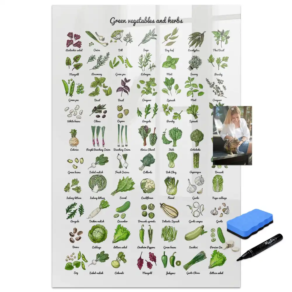 Tableau magnétique éducatif avec feutre sur le thème des légumes du jardin