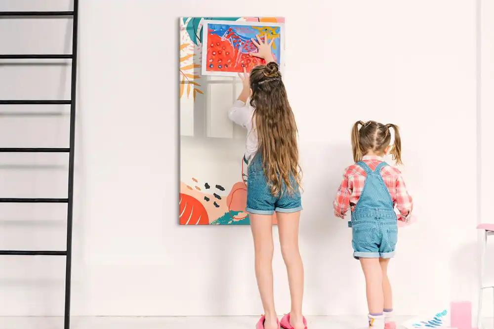 Tableau magnétique effaçable décor fleur de fête