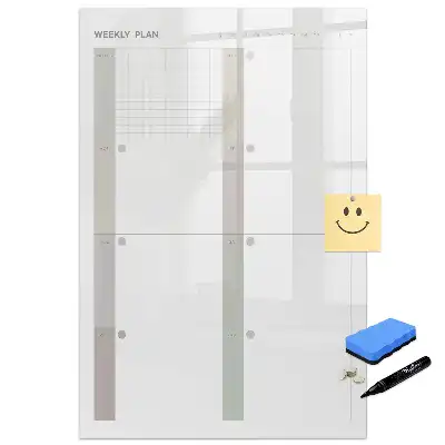 Tableau magnétique pour dessin et programme hebdomadaire