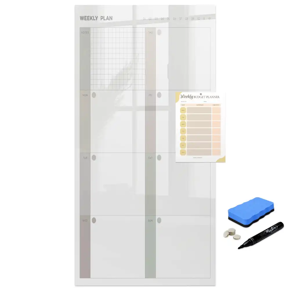 Tableau magnétique pour dessin et programme hebdomadaire