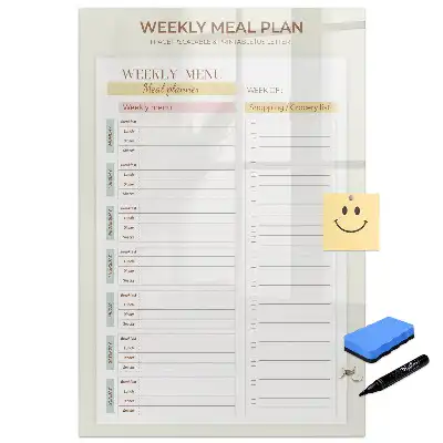 Tableau magnétique effaçable pour le planning des repas