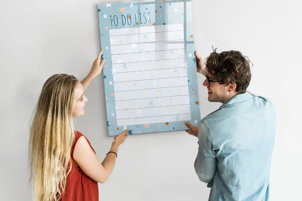 Tableau magnétique pour liste de tâches