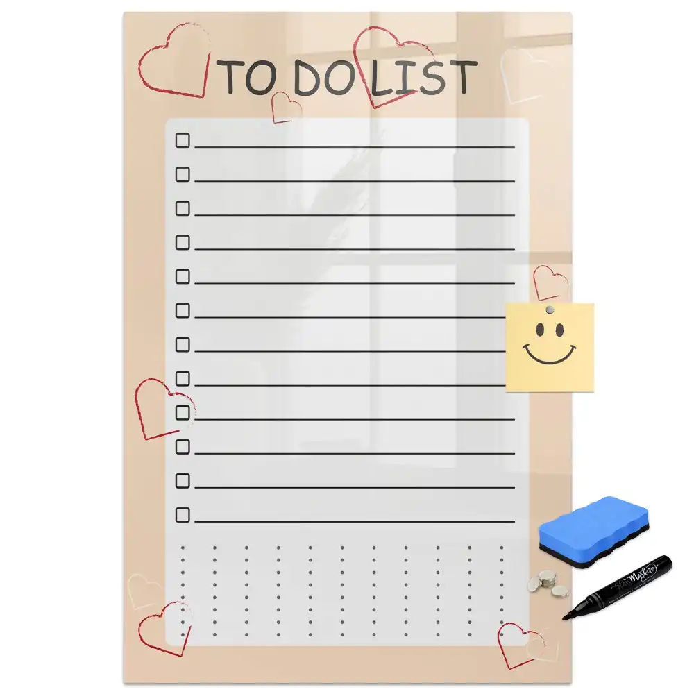 Tableau magnétique pour dessin et liste de priorités