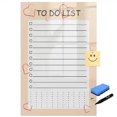 Tableau magnétique pour dessin et liste de priorités