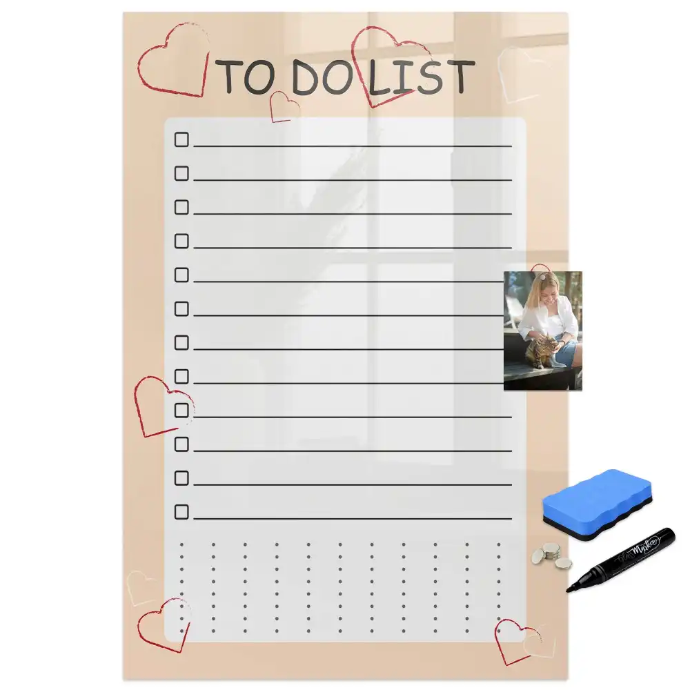 Tableau magnétique pour dessin et liste de priorités