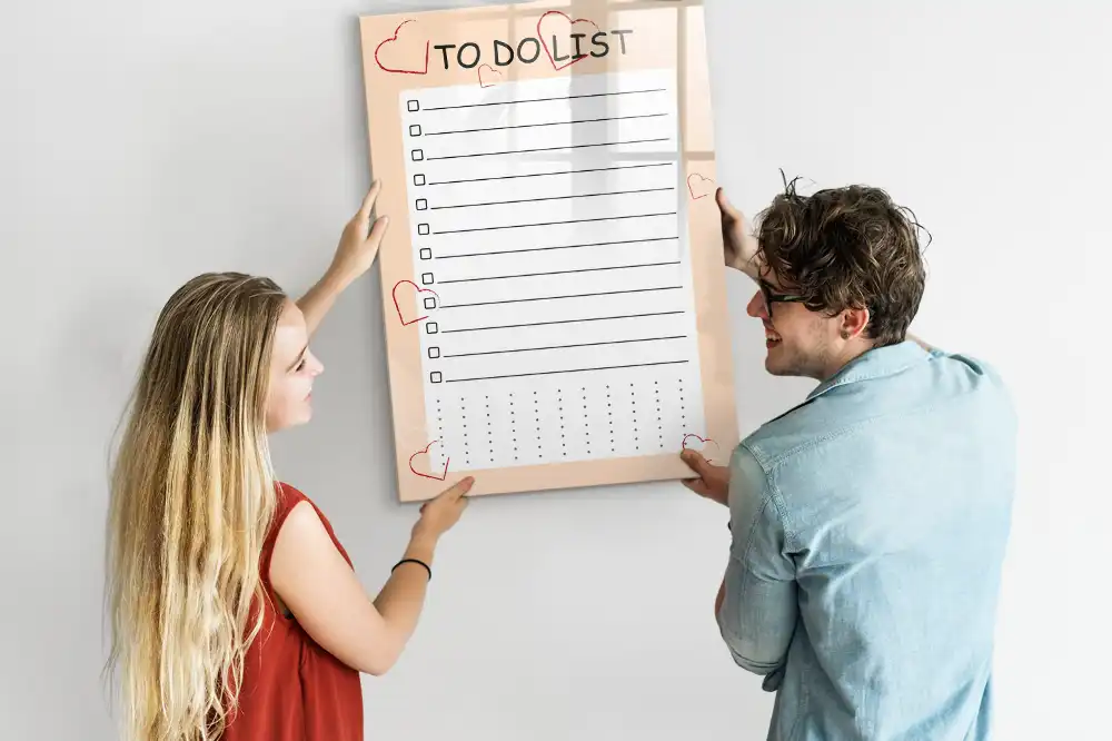 Tableau magnétique pour dessin et liste de priorités