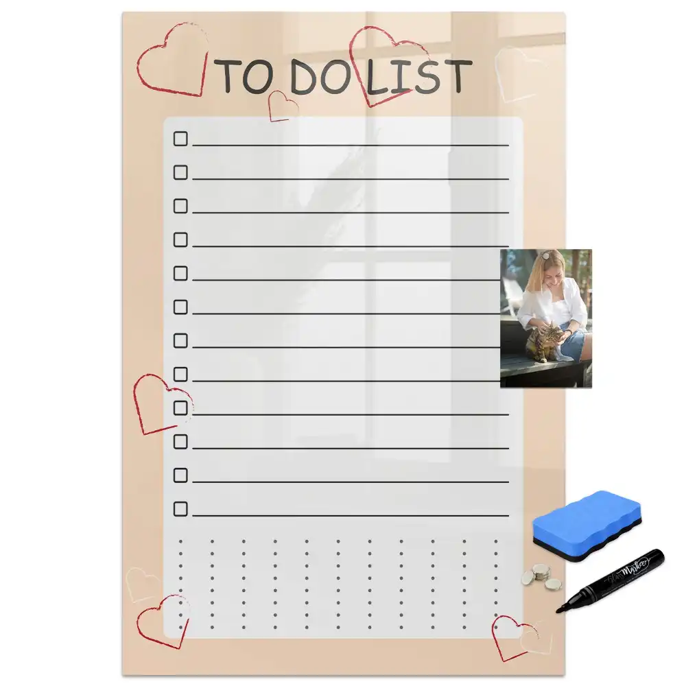Tableau magnétique pour dessin et liste de priorités
