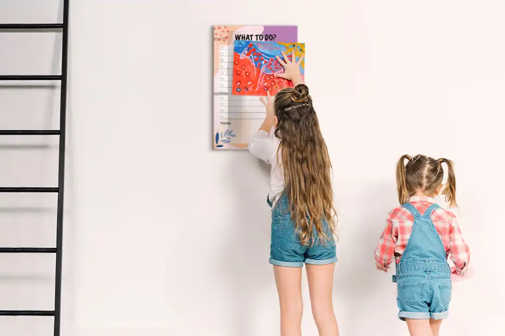Tableau blanc magnétique effaçable à sec hebdomadaire