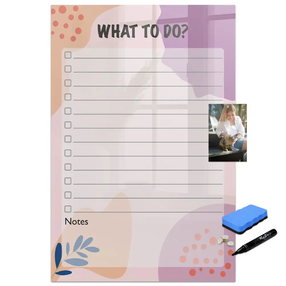 Tableau blanc magnétique effaçable à sec hebdomadaire