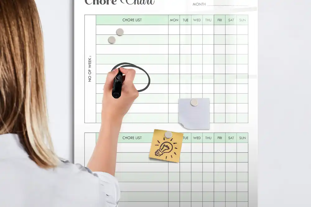 Tableau magnétique avec feutre et carte de pureté