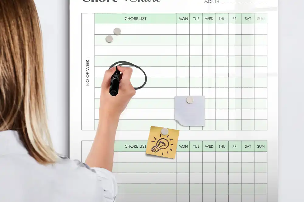 Tableau magnétique avec feutre et carte de pureté
