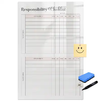 Tableau blanc magnétique effaçable à sec pour liste de tâches