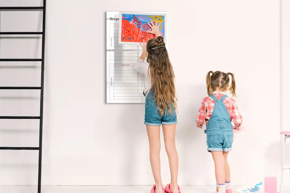 Tableau blanc magnétique effaçable à sec pour liste de tâches