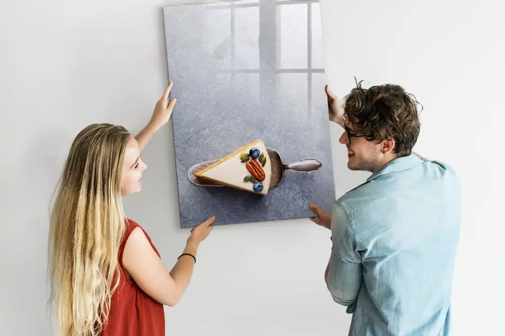 Tableau magnétique en forme de part de gâteau pour écriture