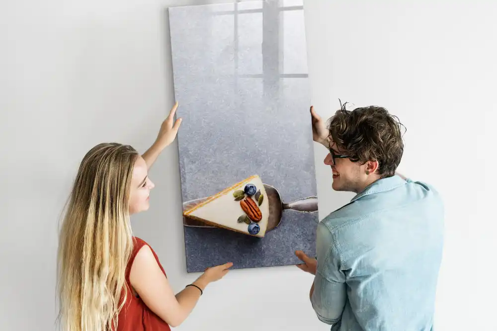 Tableau magnétique en forme de part de gâteau pour écriture
