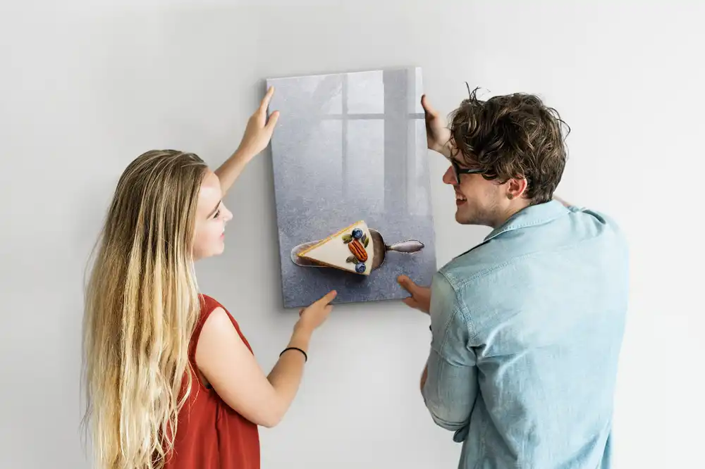 Tableau magnétique en forme de part de gâteau pour écriture