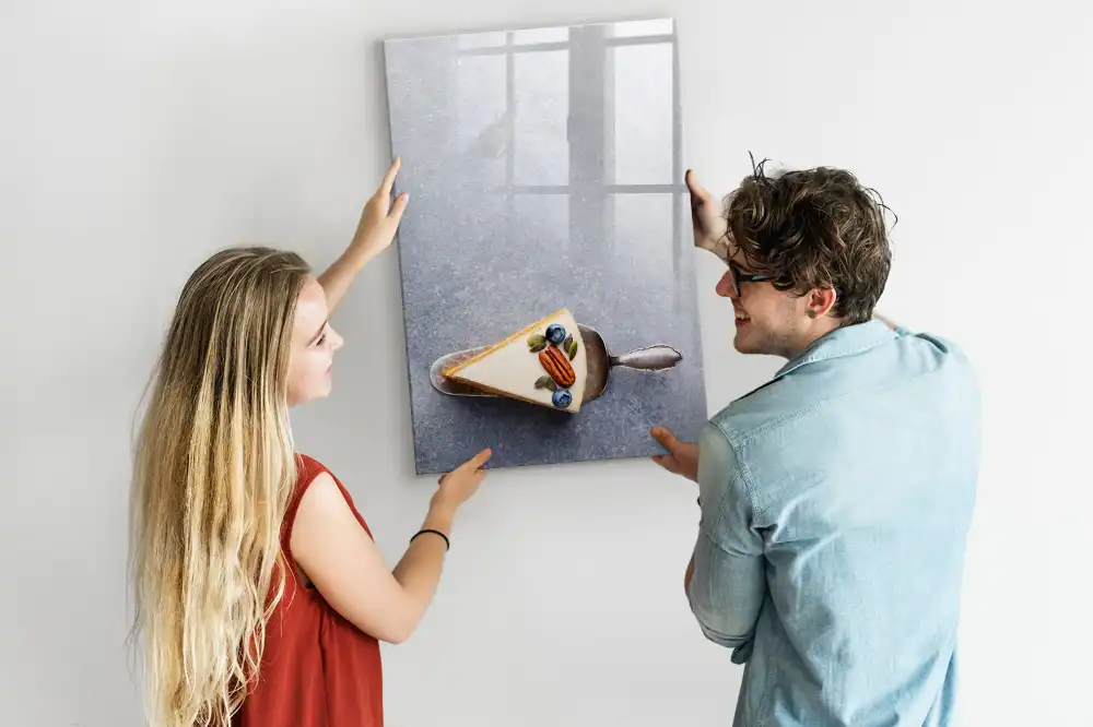 Tableau magnétique en forme de part de gâteau pour écriture