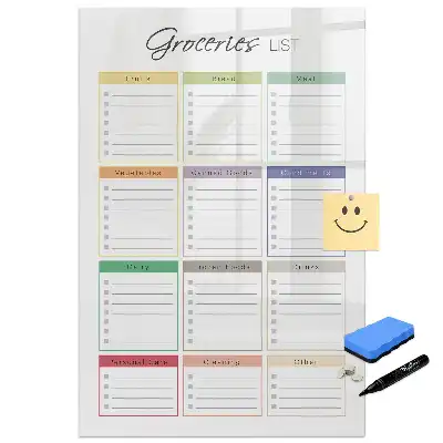 Tableau magnétique pour liste de courses