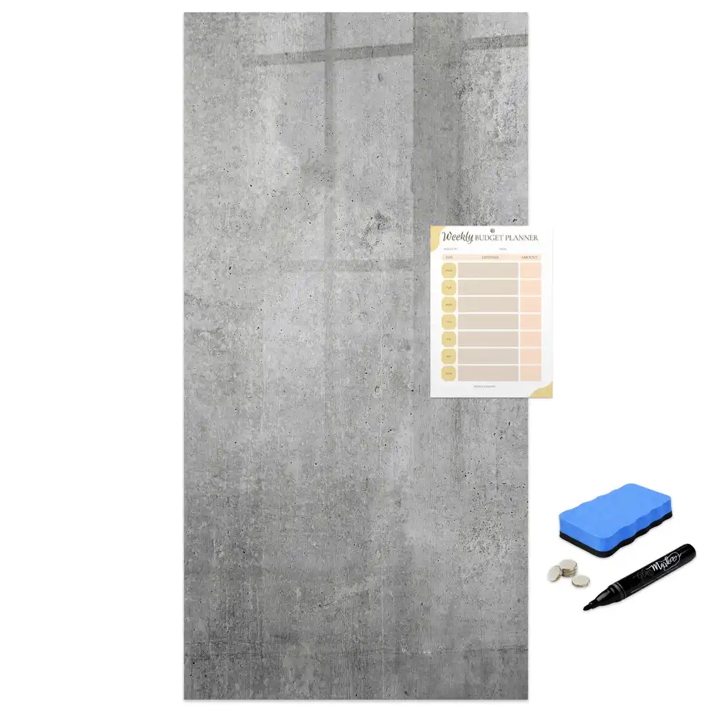 Tableau blanc magnétique effaçable à sec avec structure en béton léger