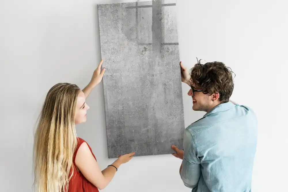 Tableau blanc magnétique effaçable à sec avec structure en béton léger