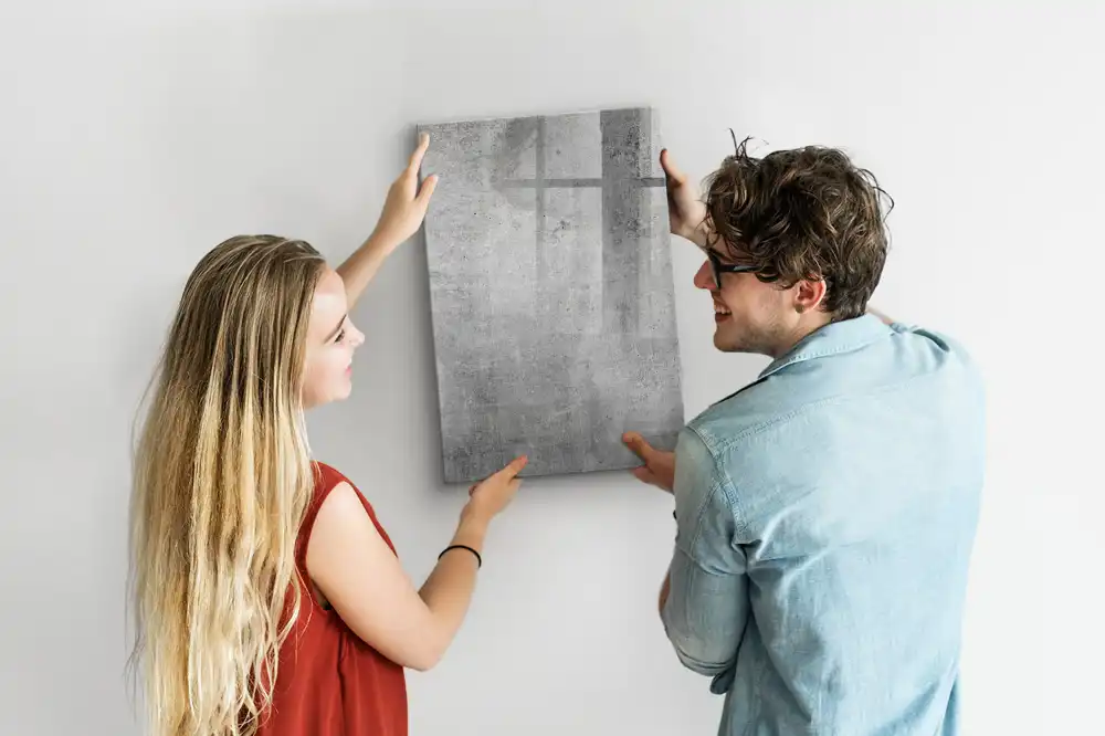 Tableau blanc magnétique effaçable à sec avec structure en béton léger