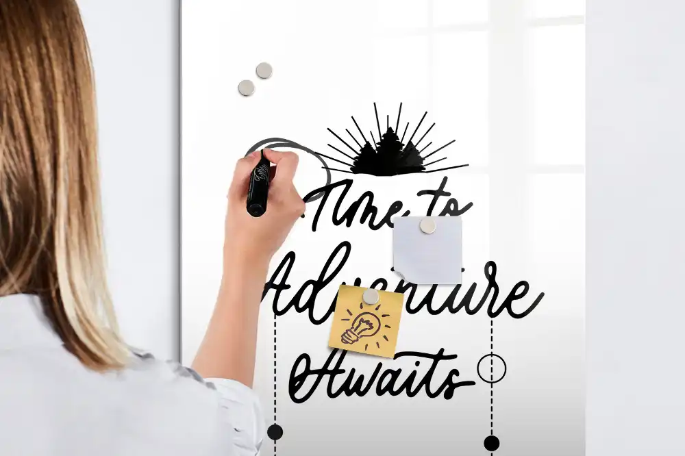 Tableau magnétique L'appel de l'aventure avec feutre