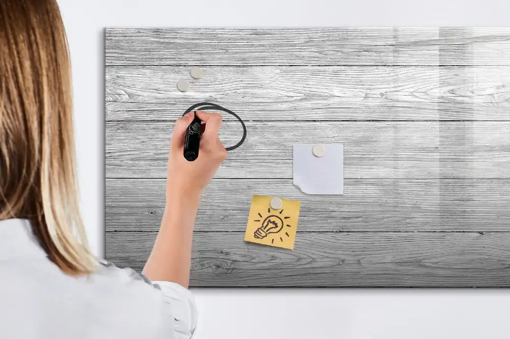 Tableau magnétique pour enfants avec cadre en bois