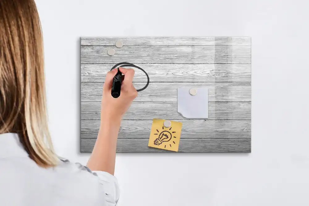 Tableau magnétique pour enfants avec cadre en bois