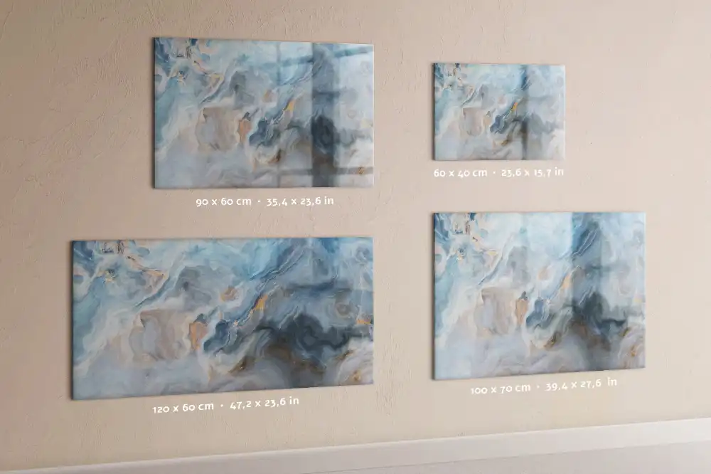 Tableau blanc magnétique effaçable à sec motif marbre