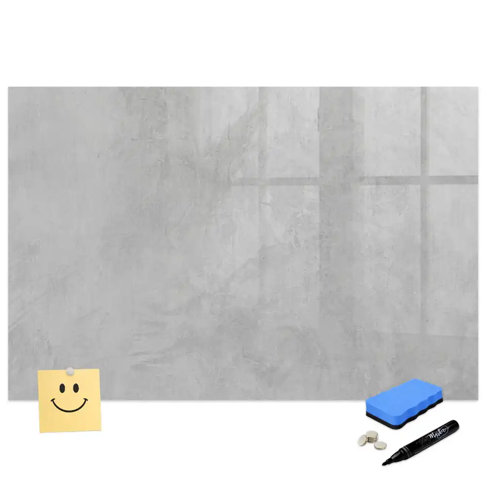 Tableau magnétique pour écriture mur en pierre brute